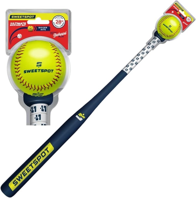 SweetSpot Baseball SweetSpot Plastic Softball Bat and Ball Combo Set | Backyard Softball Set for Youth, Kids, Teens, and Adults - Image 1